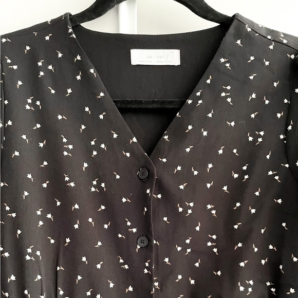 OAK + Fort Ditsy Floral Midi Dress - Picture 7 of 11